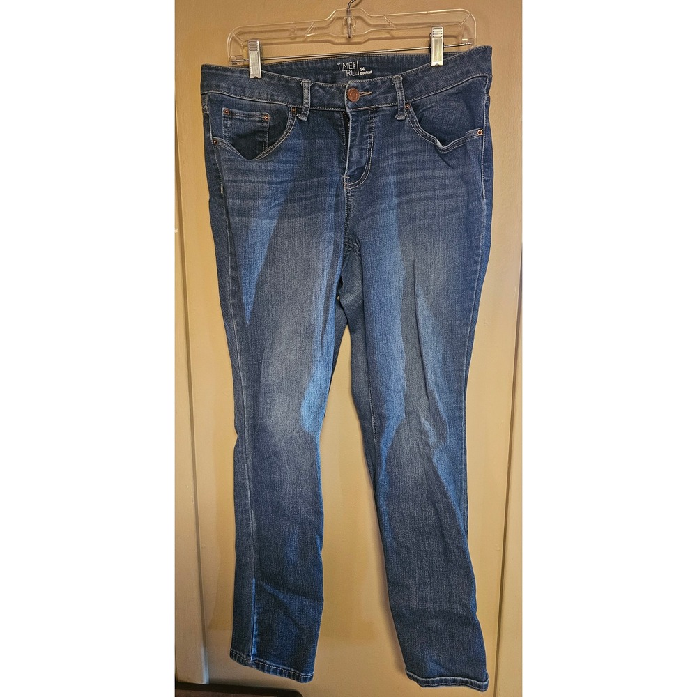 Time and Tru Bootcut Jeans Dark Wash Denim Comfort Stretch Womens Size 14
